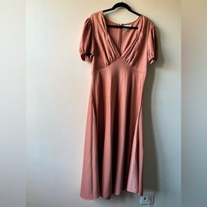 BHLDN Shelly Satin Midi Dress